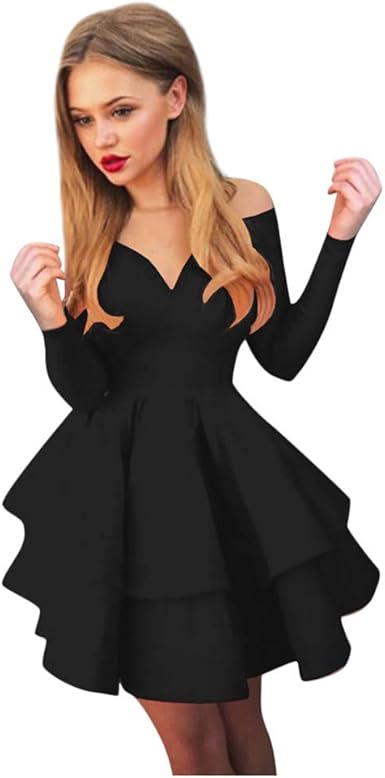 long sleeve v neck dress