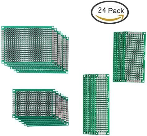 24 PCS Top Quality Double Side Prototype PCB 5x7 4x6 3x7 2x8CM Universal Printed Circuit Board for DIY Soldering