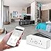 WiFi Smart Plug Mini (2-Pack), 15A Wireless WiFi Smart Dual Outlet,2 in 1 Mini Socket Remote Control Works with Google Home,Alexa,Echo Dot (2)