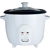 STATUS Santa Clara Rice Cooker, 1.8L 700W Round Electric Steamer with Keep Warm Function, Non Stick Bowl White (SANTACLARA1PKB4)