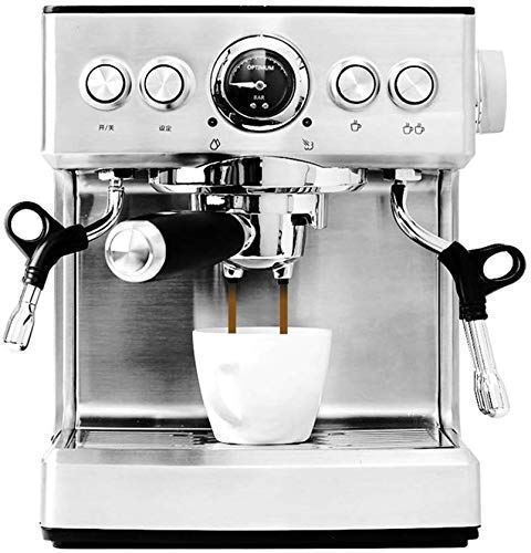 ZEH Kaffeemaschine Haushalt Italienischer halbautomatischer Dampfmilchschaum Pumpendruck 15 Bar Freistehende Edelstahl…