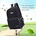 Auelife Packable Backpack, Multipurpose Lightweight Water Resistant Black Hiking Daypack for Travel/Camp