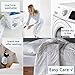 White Cotton Comforter King Size, Cotton duvet for Cooling, Down Alternative Fill Quilted Duvet Insert, Fluffy, Warm, Soft & Hypoallergenic, Medium Weight for All Season Soft Quilted Down Alternative
