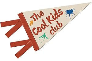 ORIGACH The Cool Kids Club Sign Wall Felt Pennants Banners, Interesting Felt Pennant Flag for Little Baby Nursery Room Bedroo