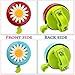 WENTS Kids Bike Accessories 2 Pcs Kids Bike Bell Sunflower Shaped and 4 Pcs Kids Bike Handlebar Tassel Streamers for Boys and Girls (Red, Blue)thumb 2