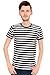 Run & Fly Mens 60's Retro Black & White Striped Short Sleeve T Shirt Medium