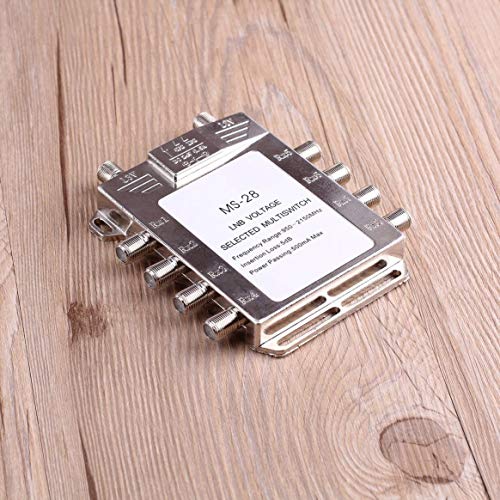 Dalkeyie Portable 2x8 JS-MS28 Satellite Signal Multiswitch LNB Voltage Selected Switch