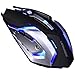 LENRUE Wired Gaming Mouse with LED Optical, 4 DPI Adjustment Levels, 6 Buttons for Laptop, PC, Mac (Black Gaming Mouse)