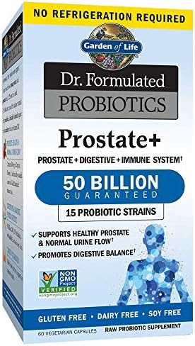 Amazon Com Garden Of Life Dr Formulated Probiotics Prostate Acidophilus And Probiotic Supports Healthy Prostate And Digestive Balance Gluten Dairy And Soy Free 60 Vegetarian Capsules Health Personal Care