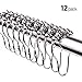 Bathroom Curtain Hooks Rustproof Steel Polished Chrome Shower Curtain Rings Set of 12