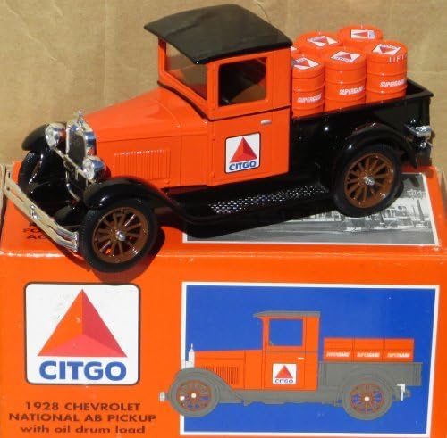 1997 Speccast Citgo National 1928 Chevy Pickup Truck Bank W/Oil Drum Load in 1: 25 Scale by Citgo