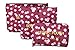 6 sets travel Organizers Packing Cubes Luggage Organizers Compression Pouches (Wine Daisy)