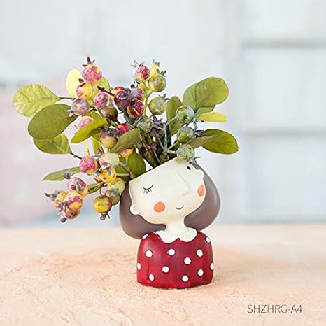 Amazon Co Jp ホームデコレーションプランターポットかわいい女の子 の植木鉢プランターデスクトップ花瓶ホームオフィスアクセサリー盆栽ポット 05 フランス ホーム キッチン