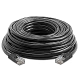 CableVantage Black 100FT 100 Ft 100' Long CAT5 Enhanced CAT5E RJ45 Patch 350MHz ETHERNET Network Cable for PC, Mac, Laptop, PS2, PS3, Xbox, Xbox 360 High Speed Internet DSL/Cable Internet