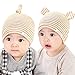 gongzhumama GZMM Infant Newborn Baby Beanies Hat Organic Cotton Soft Cute Cap 2 Pack