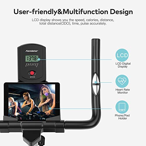 40-lbs-Quiet-Flywheel-Max300-lbs-Capacity-Exercise-Bike-Carbon-Steel-Heavy-duty-Indoor-Cycling-Stationary-Bike-with-LCD-Display-Adjustable-Comfortable-Seat-and-Smooth-Quiet-Belt-Smart-Handlebars-for-H