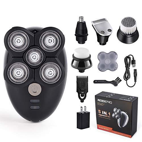 Electric Razor for Men 5 in 1 Mens Electric Shaver Beard Trimmer Multifunctional Grooming Kit Rechargeable with Nose Hair Trimmer Balding Clippers Waterproof
