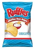 Ruffles Potato Chips, Original, 9 Ounce (Pack of 4)