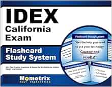 Idex California Exam Flashcard Study System Idex Test