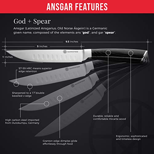 2 MARKSFORD+Non+Serrated+Stainless+Professional+Restaurant