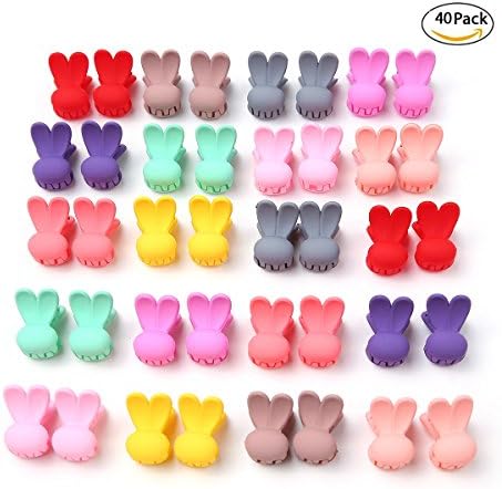 Yigou40pcs Hair Claw Clips hair pin for little girls Kids Hair Accessories (Hair Clip Rabbit)