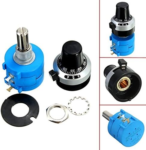 Calli 5K Ohm 3590S-2-502L Adjustable Precision Multi-turn Potentiometer With 10 Turn Counting Dial Rotary Knob