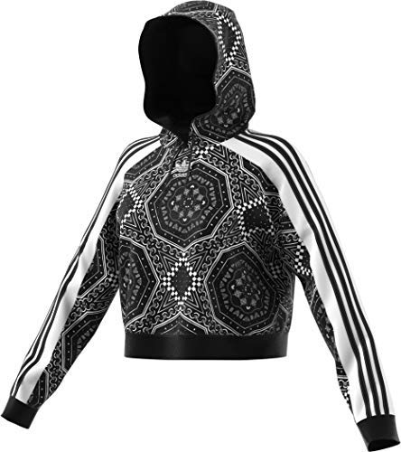 adidas Originals Women's Cropped Hoodie Black/White Small
