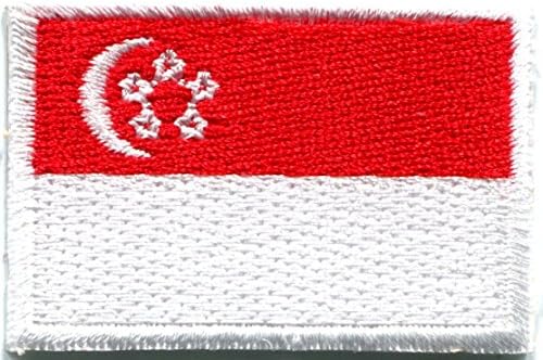 DKAORU Flag of Singapore applique iron-on patch Happy crafting