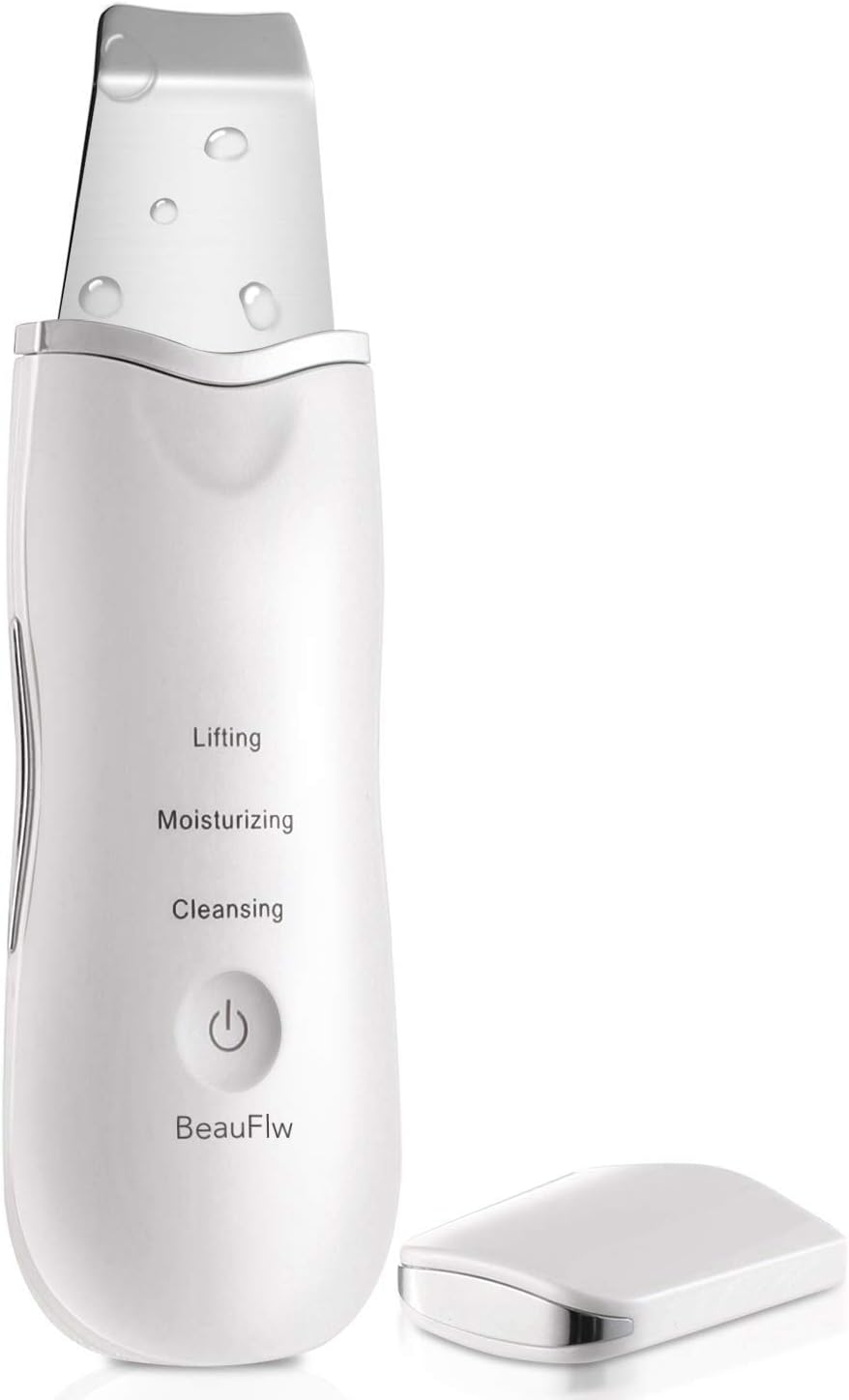 Facial Skin Scrubber,BeauFlw Face Spatula Blackhead Remover Pores Cleaner and Gentle Skin Exfoliator for Skin Deep Cleaning, Comedone Extractor Face Pore Scrubber