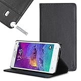 Samsung Galaxy Note 4 Case - Exact Samsung Galaxy Note 4 Case [BillFOLD Series] - PU Leather Wallet Flip Cover Case for Samsung Galaxy Note 4 (SM-N910S / SM-N910C) Black