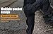 FREE SOLDIER Outdoor Men Teflon Scratch-Resistant Pants Four Seasons Hiking Climbing Tactical Trousers(Black 39W / X-Large)