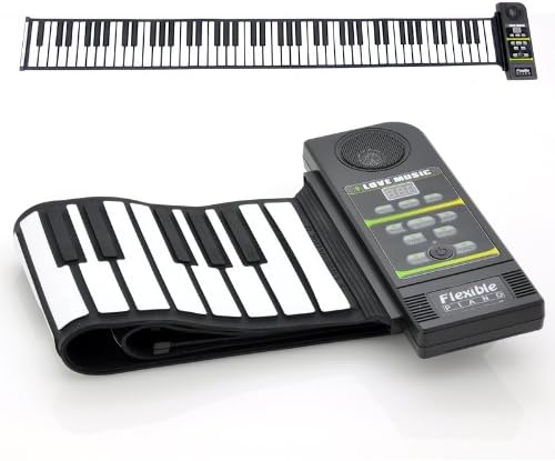 Flexible Roll Up Synthesizer Keyboard Piano - 88 Soft Keys, Loud Speaker