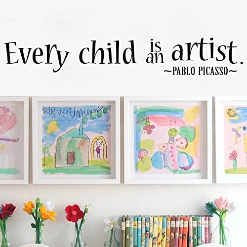 Baby Room Wall Decal Quotes Moharwall Every Child is an Artist Vinyl Wall Art Saying Kids Nursery Decor