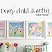 MoharWall Baby Room Wall Decal Quotes Every Child is an Artist Vinyl Wall Art Picasso Saying Kids Nursery Decoration