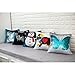Homecy Reversible Sequins Pillow Cover Christmas Snowman Patten Mermaid Throw Cushion 16x16 Inch