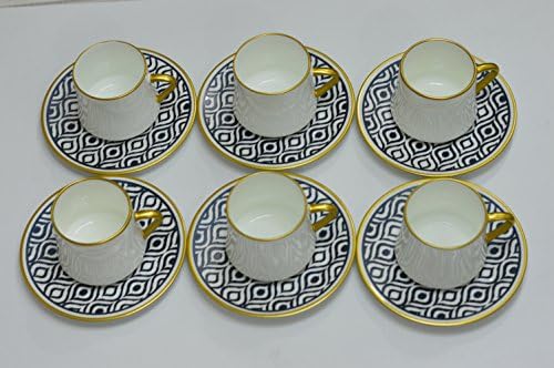 Coffee cups 6 PCs at one box made from highest quality of porcelain Turkish made