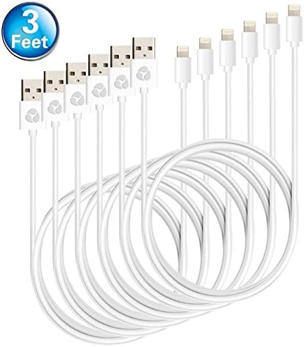 Antopos Lightning Cable 3 Feet 8 Pin Charging Cord Charger for iPhone iPad iPod (6 Pack)