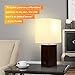 Brightech Mode LED USB Side Table & Desk Lamp – Modern Lamp for Bedroom, Living Room or Office with Ambient Lighting, Unique Lampshade & Useful USB Port Perfect Bedside Nightstand Light- Havana Brown