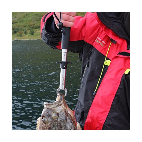 Suaoki-Stainless-Steel-Fish-Lip-Gripper-Grabber-Grip-Two-sided-Trigger-Tool-Fish-Holder-with-Scale-Max-33-lbs-15kg-EVA-Foam-Handle-Adjustable-lanyard