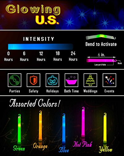 3 Pack+Ultra+Bright+Glow+Sticks