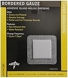 Medline Gauze Border Pad Sterile, 6 Inch x 6 Inch, 15 Count