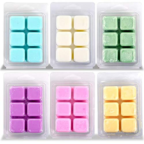 Calm Life Scented Soy Wax Cubes/Melts, Set of 6, 3 oz Each. Hand Poured Wax Infused with Essential Oils.