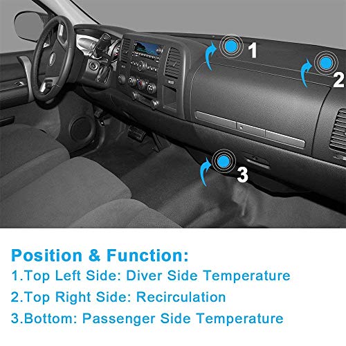 HVAC Blend Air Door Actuator Replaces# 89018365,604-106,52402588 52402598 for Chevrolet Chevy Silverado 1500 2500 Tahoe 1999-2013 GMC Sierra Blend Door Motor (12 MONTHS WARRANTY)