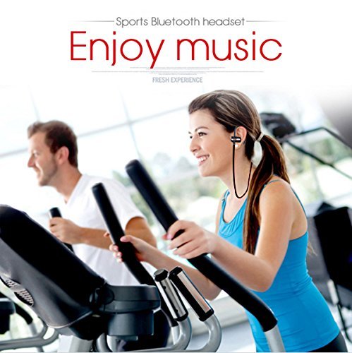 Bluetooth Earphones,XPLUS Bluetooth Headphones with Mic Bass Noise Cancelling, Metal Decorate Bluetooth HD Stereo Headset In-ear Earbuds Earphones with Soft Rubber Ear Hooks (Grey)