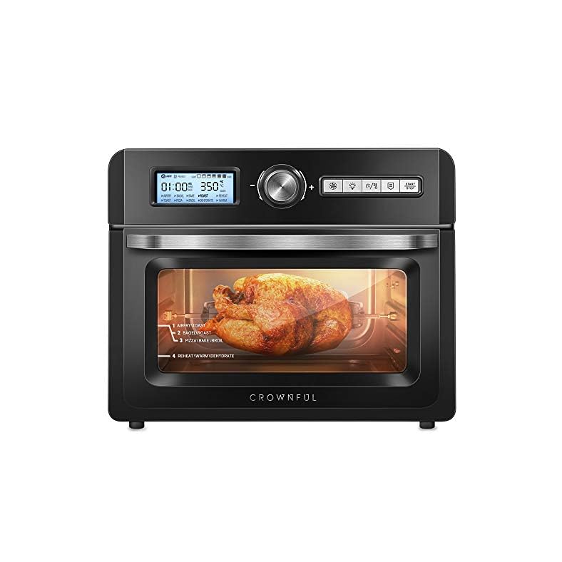CROWNFUL 19 Quart Air Fryer Toaster Oven, Convection Roaster with