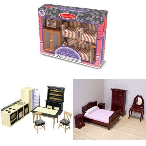 melissa and doug victorian dollhouse furniture