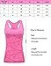 VANIS Women's Yoga Tank Tops Built in Bra Stretchy Activewear Tops Long Workout Shirts Racerback Quick Dry