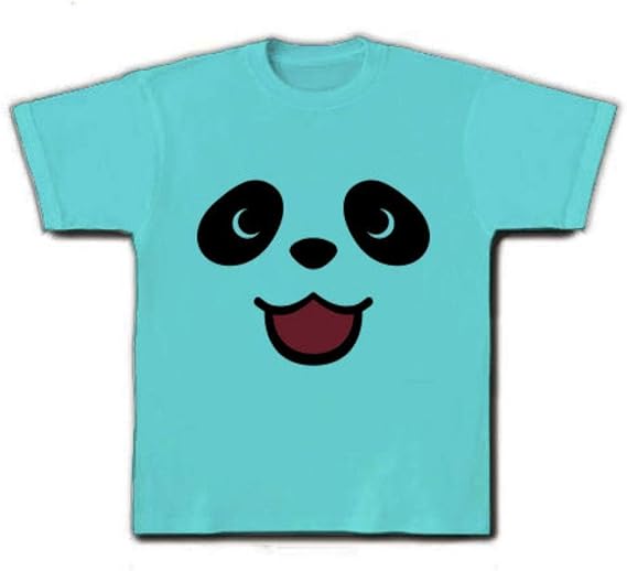 Amazon Co Jp のんきなパンダの顔がドーン のパンダグッズ かおシリーズ パンダのかお Tシャツ アクア S アクア 服 ファッション小物