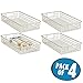 mDesign Household Metal Wire Cabinet Organizer Storage Organizer Bins Baskets trays - for Kitchen Pantry Pantry Fridge, Closets, Garage Laundry Bathroom - 16
