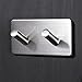 Towel Hanger Premium 304 Stainless Steel 3M Self Adhesive Coat Robe Hooks Holder Key Rack Garage Storage Organizer Stick On Sticky Bathroom Kitchen Wall Mount Heavy Duty Brushed Finish